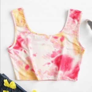 Zaful tie dye cropped shirt
